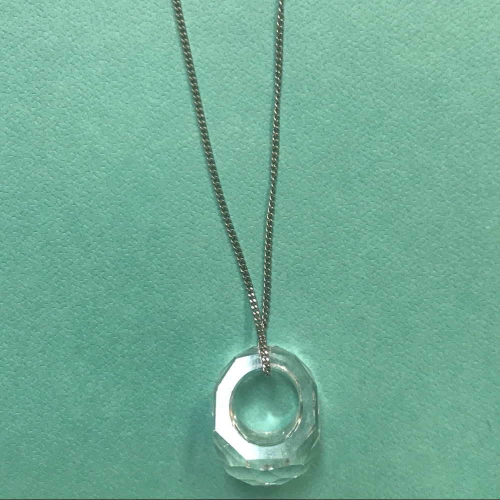 Swarovski clear prism pendant necklace.
